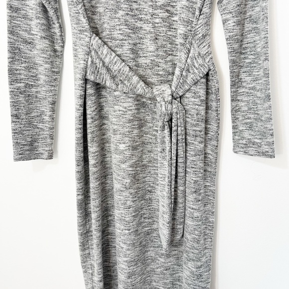 NEW A Pea in the Pod Maternity Tie-Front Dress Heather Gray Size Large NWT - Picture 8 of 14